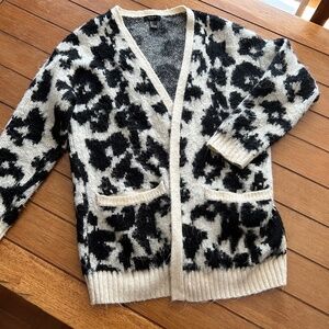 Forever 21 animal print cardigan small